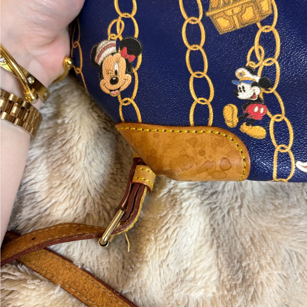 Disney Dooney & Bourke Cruise Line Exclusive- Navy Nautical Dome Satchel - Picture 13 of 14